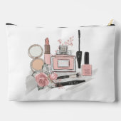 Pochette À Accessoires Cosmétique Ado en rose et blanc (Verso)