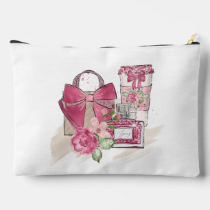 Pochette À Accessoires Cosmétique Ado en rose et blanc