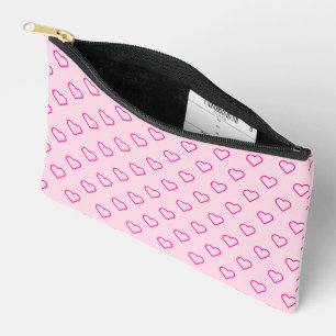 Pochette À Accessoires Cosmétique Motif Coeur rose