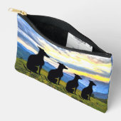 Pochette À Accessoires Coucher de soleil avec Greyhound (Ouvrir)