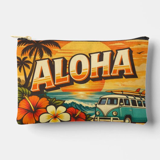 Pochette À Accessoires Coucher de soleil sur la plage d'Aloha dans le sty (Recto)