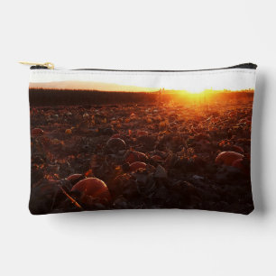 Pochette À Accessoires Coucher de soleil sur le champ de citrouilles B