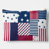 Pochette À Accessoires Couette rouge, blanche et bleue (Verso)