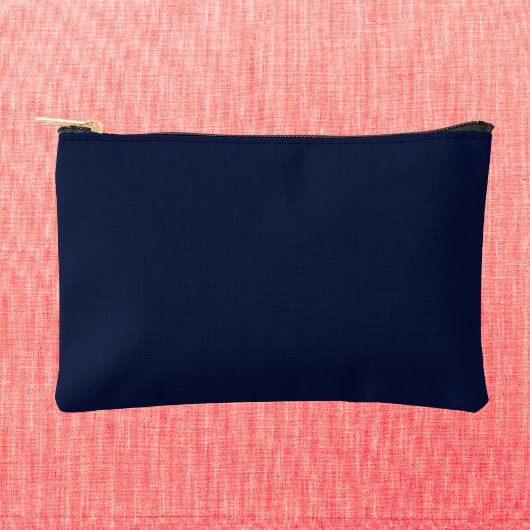 Pochette À Accessoires Couleur solide bleu marine de minuit