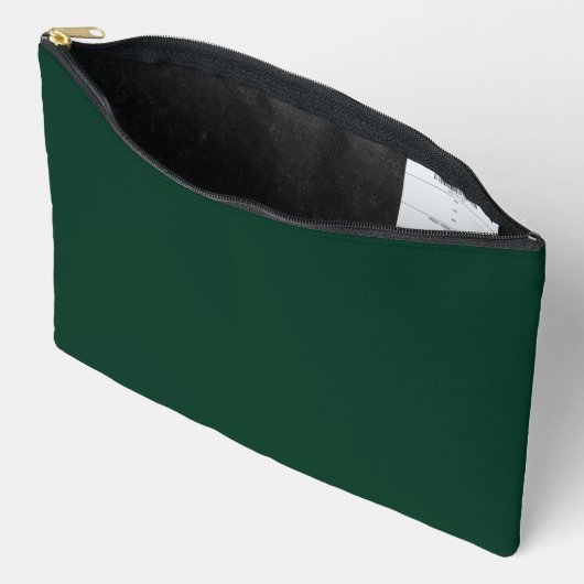 Pochette À Accessoires Couleur solide vert foncé (Ouvrir)