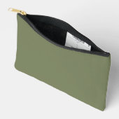 Pochette À Accessoires Couleur solide verte Sage (Ouvrir)