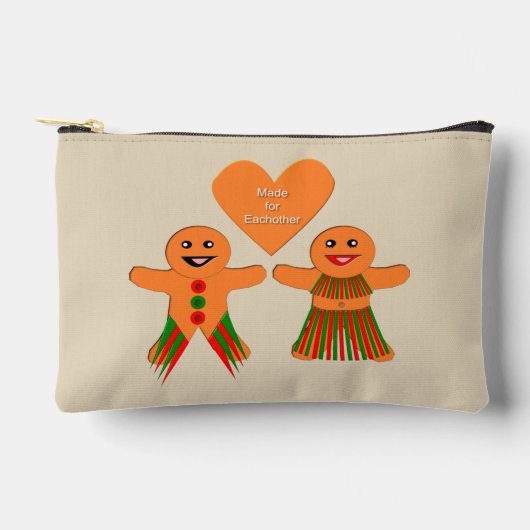 Pochette À Accessoires Couple de pain d'épices de Noël (Recto)
