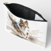Pochette À Accessoires Courir Collie Dog (Ouvrir)