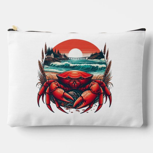 Pochette À Accessoires crabe côtier/marin du Maine (Recto)