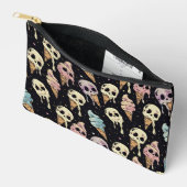 Pochette À Accessoires Crâne d'été Goth Skuls Crème de glace Éffrayant (Ouvrir)