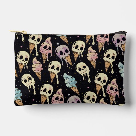 Pochette À Accessoires Crâne d'été Goth Skuls Crème de glace Éffrayant (Recto)