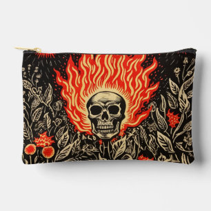 Pochette À Accessoires Crâne en feu