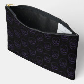 Pochette À Accessoires Crâne en violet et noir (Ouvrir)