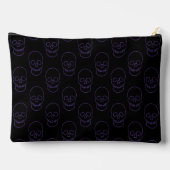 Pochette À Accessoires Crâne en violet et noir (Verso)