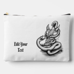 Pochette À Accessoires Crâne - Tête diabolique avec serpent