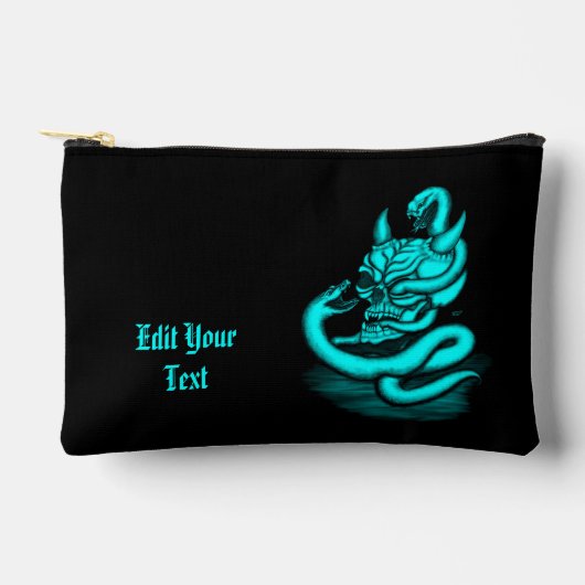 Pochette À Accessoires Crâne - Tête diabolique avec serpent (Recto)