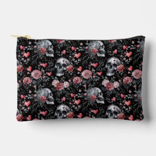 Pochette À Accessoires Crânes gothiques de cuisine avec Rose