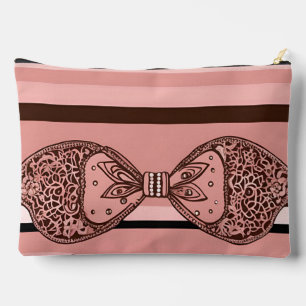 Pochette À Accessoires Cravates de la mâchoire dans l'art de l'IA rose