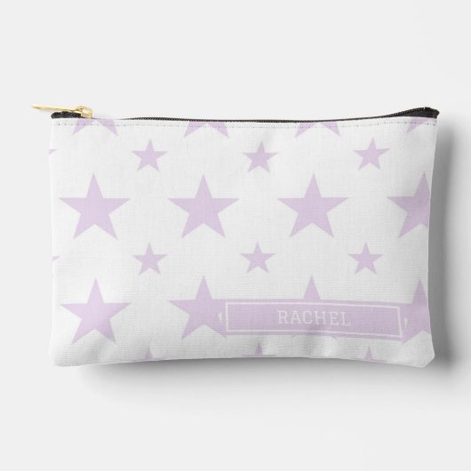 Pochette À Accessoires Crayon Constellation Motif Étoiles Violettes (Recto)