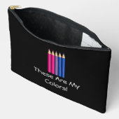 Pochette À Accessoires Crayons de fierté bisexuelle (Ouvrir)
