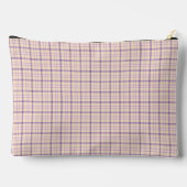 Pochette À Accessoires Cream Purple Plaid Classic Pattern Retro (Verso)