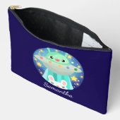 Pochette À Accessoires Créature de l'espace mignonne et lapin (Ouvrir)