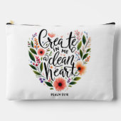 Pochette À Accessoires Créer en moi un coeur propre fleuri (Recto)