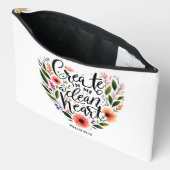 Pochette À Accessoires Créer en moi un coeur propre fleuri (Ouvrir)