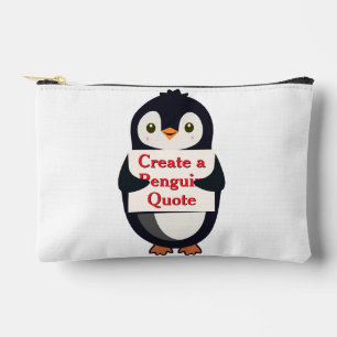 Pochette À Accessoires Créer une citation de pingouin