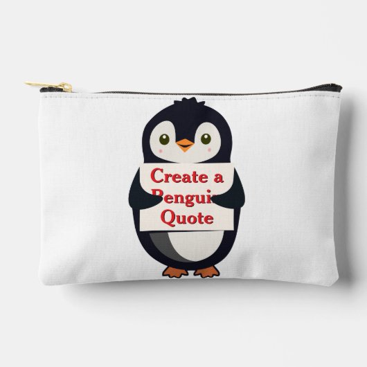 Pochette À Accessoires Créer une citation de pingouin (Recto)