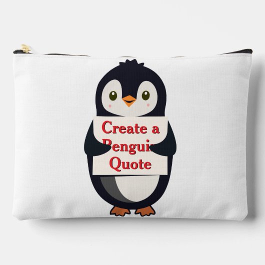 Pochette À Accessoires Créer une citation de pingouin (Recto)