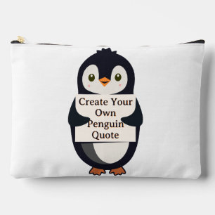 Pochette À Accessoires Créez Votre Propre Citation de Manchot