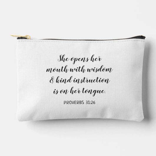 Pochette À Accessoires Créez votre propre texte biblique de calligraphie (Recto)