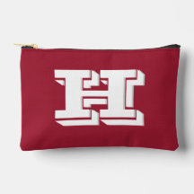 Crimson White School Varsity Letter Block Monogram
