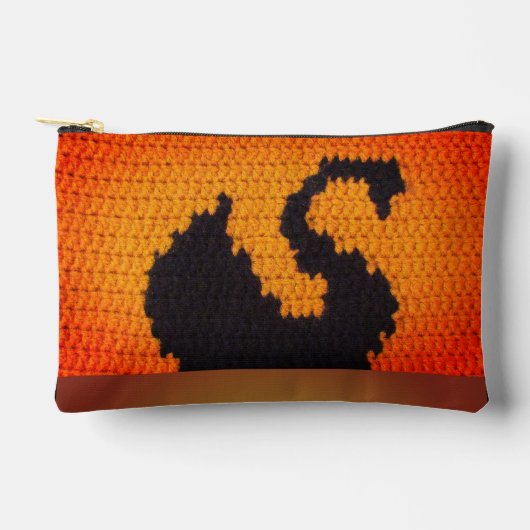 Pochette À Accessoires Crochet d'artiste du Cygne noir Coucher de soleil (Recto)