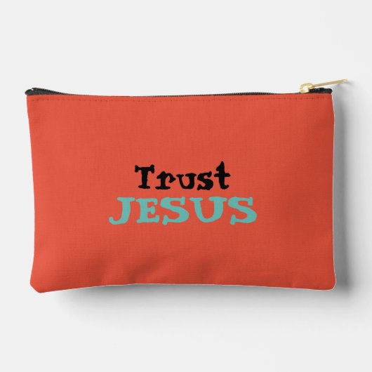 Pochette À Accessoires Croire Jésus Christian Citation Orange (Verso)