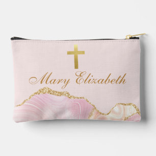 Pochette À Accessoires Croix de confirmation élégante personnalisée or ro