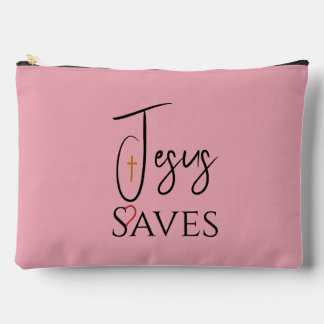 Pochette À Accessoires Croix du cœur de Jésus sauveur chrétien
