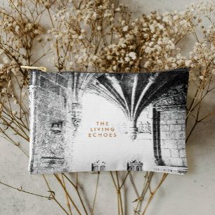 Pochette À Accessoires Croquis d'architecture gothique noir et blanc