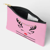 Pochette À Accessoires Croyez moderne drôle rennes de Noël blanc (Ouvrir)