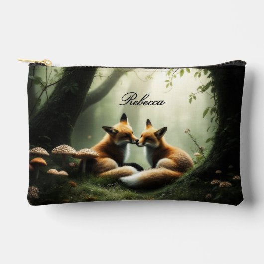 Pochette À Accessoires Cuddle Fox dans Misty Forest Personnalisé (Recto)