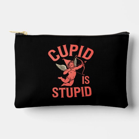 Pochette À Accessoires Cupid est stupide drôle Saint-Valentin (Recto)