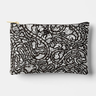 Pochette À Accessoires Curvy Twisty Cartoon Weird Faces Design