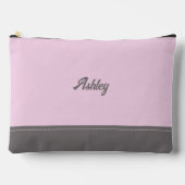 Pochette À Accessoires Custom blush pink gray personalized preppy stylish (Recto)
