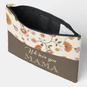 Pochette À Accessoires Custom classic flower pattern mustard brown trendy (Ouvrir)