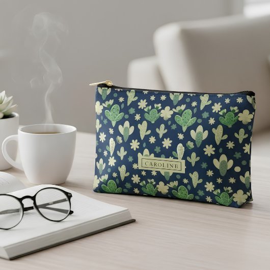 Pochette À Accessoires Custom Desert Cactus & Succulent Pattern