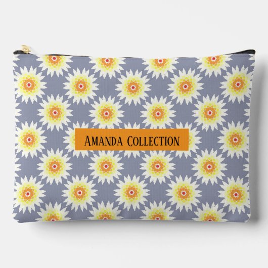 Pochette À Accessoires Custom modern girly floral bright purple chic (Recto)