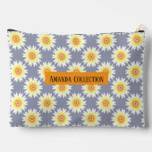 Pochette À Accessoires Custom modern girly floral bright purple chic (Verso)