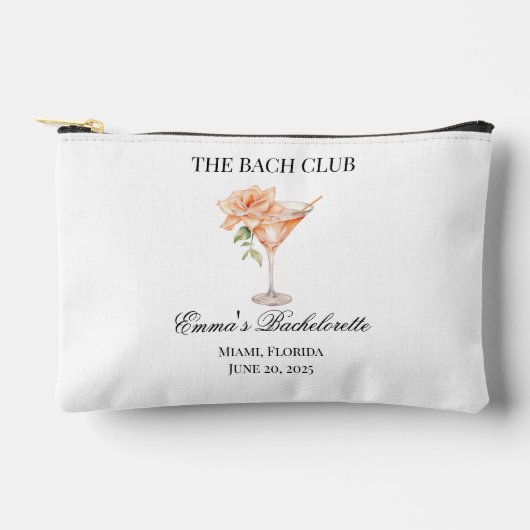 Pochette À Accessoires Custom Social Club Blush Cocktail Bridesmaid Petit (Recto)