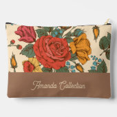Pochette À Accessoires Custom trendy classic botanical pattern Brown (Verso)